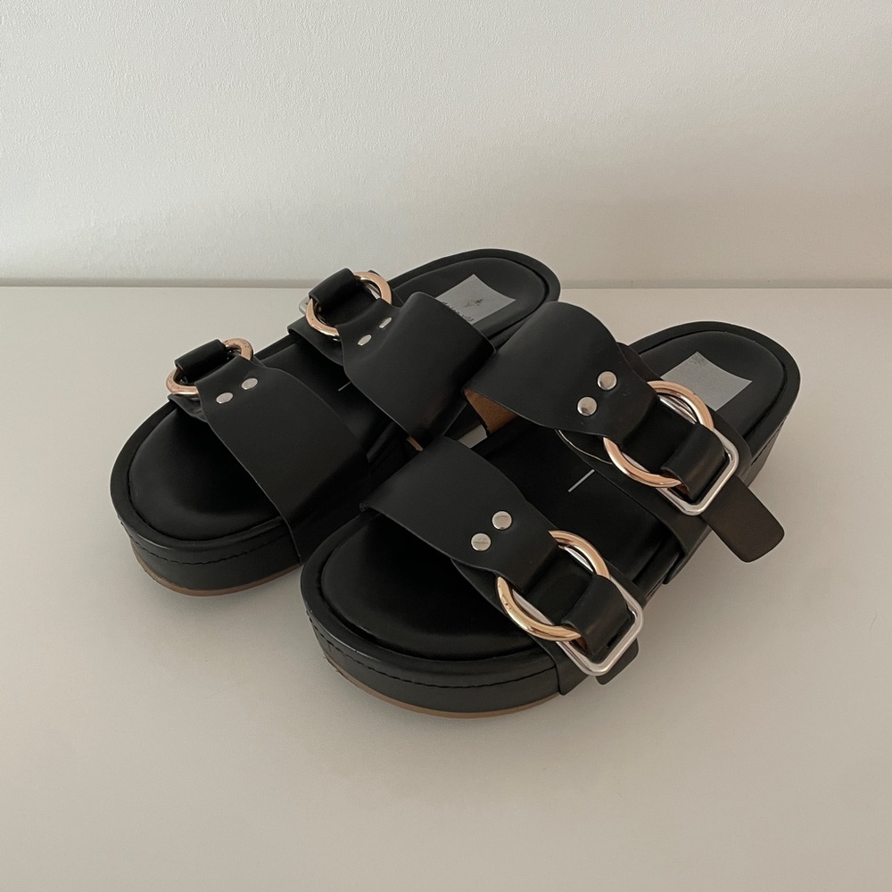 Dolce Vita Black Platform Sandals